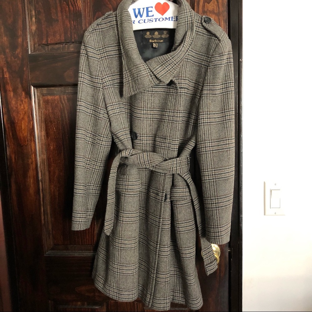 Barbour wrap coat